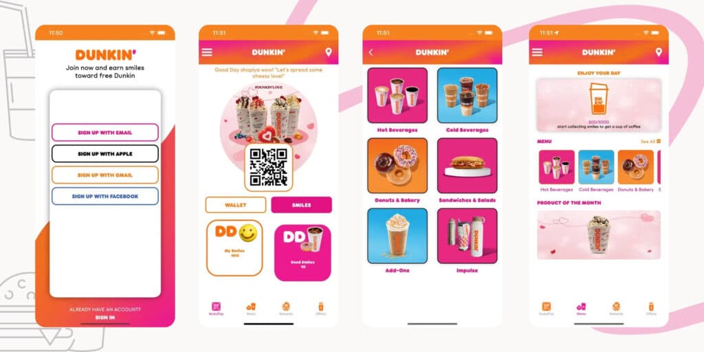 Dunkin app