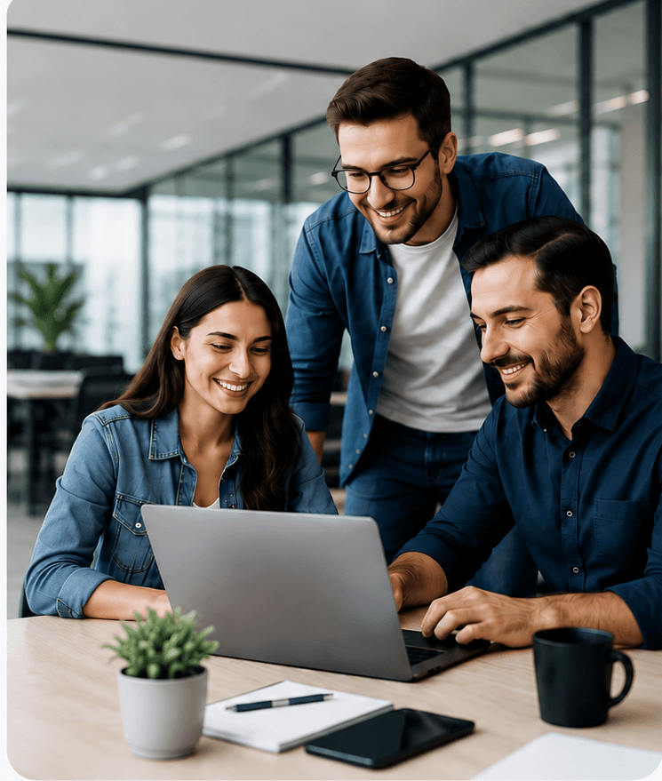Developers collaborating on digital products
