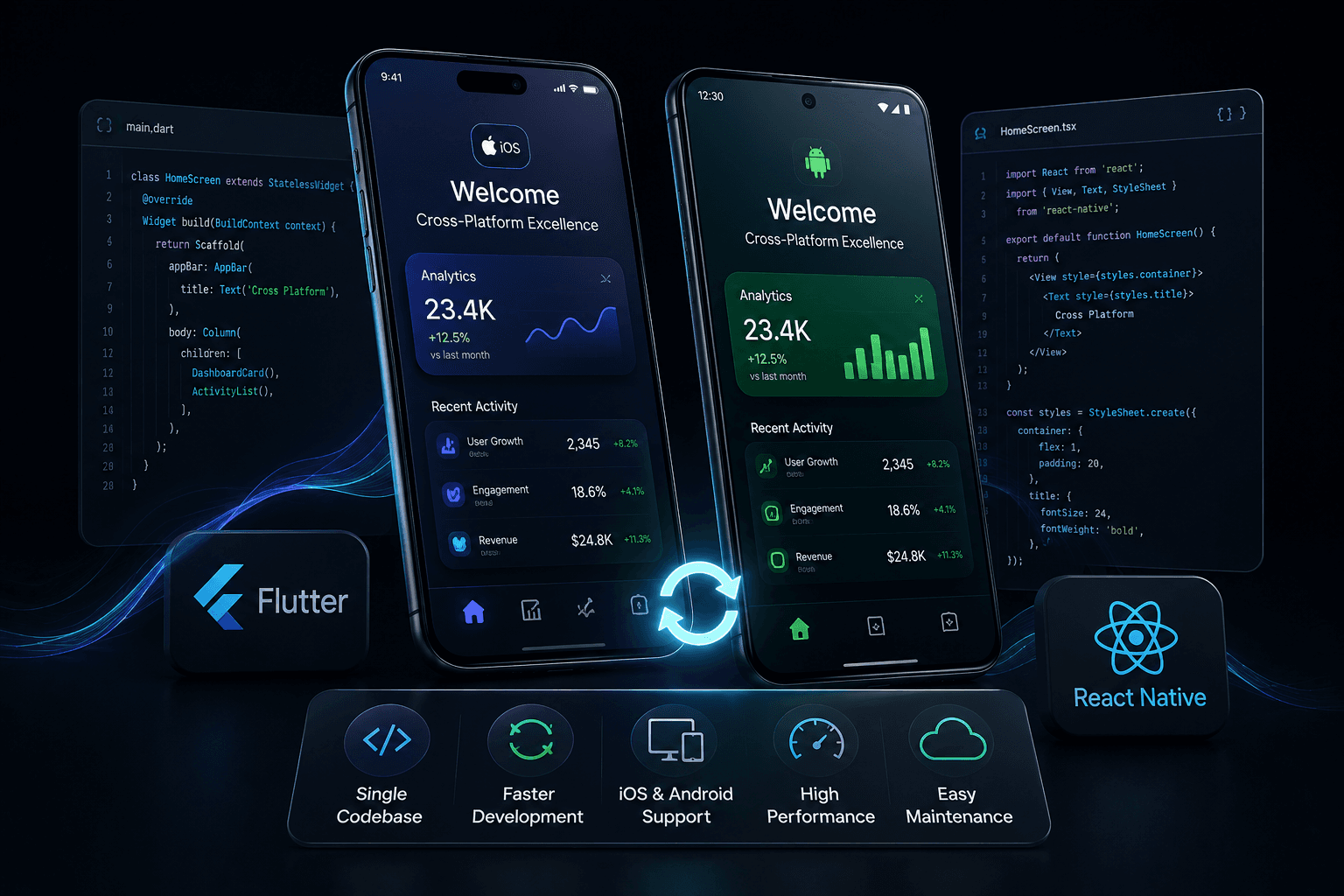 Mobile app development across iOS and Android