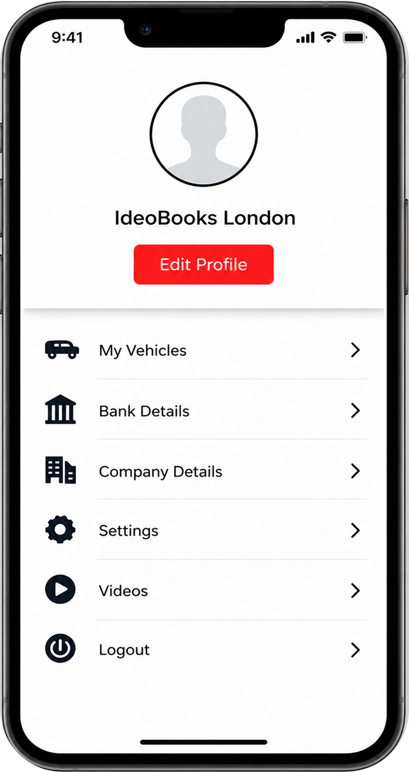 Mileage tracking screen