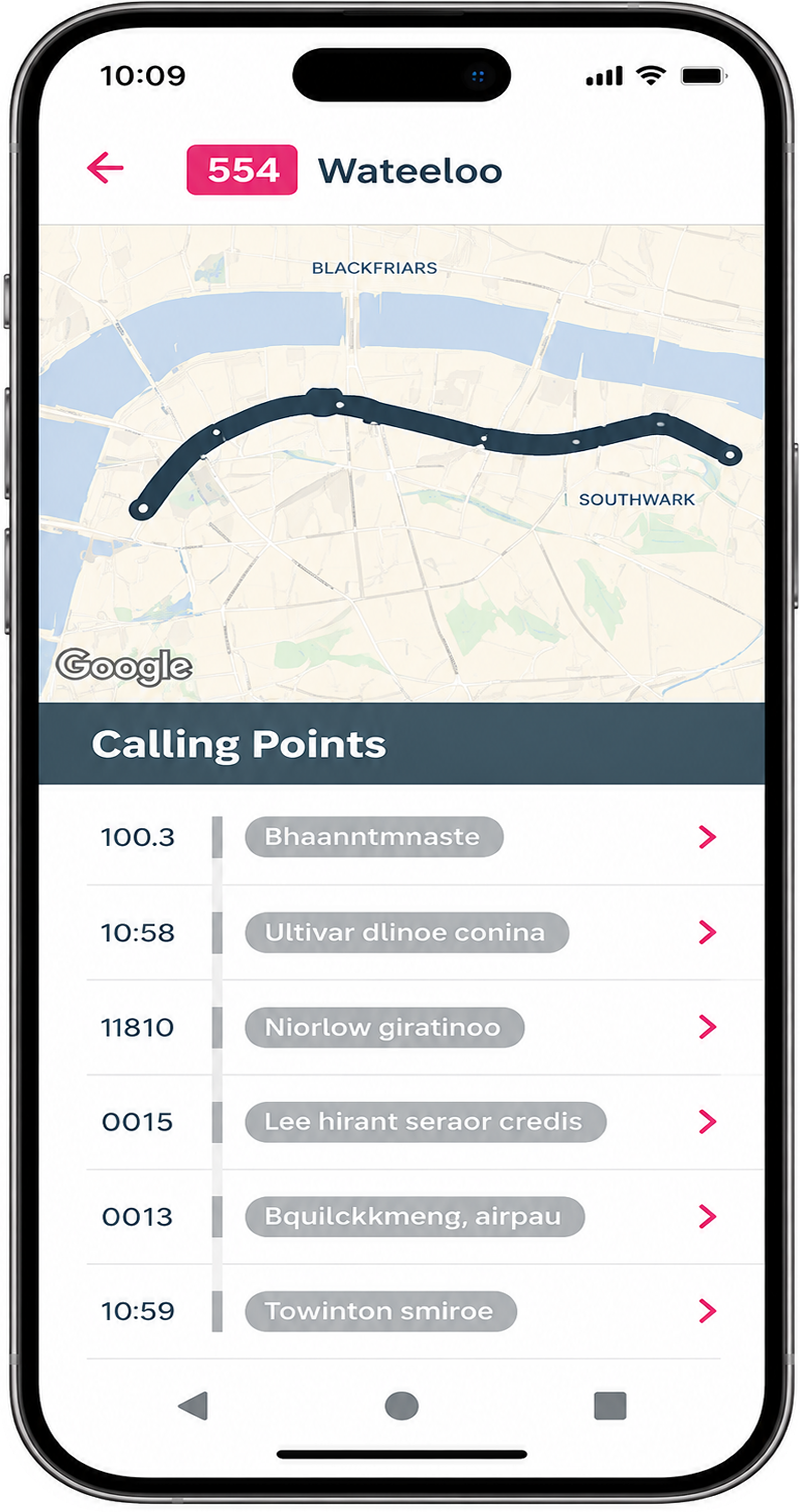 Bus checker UI