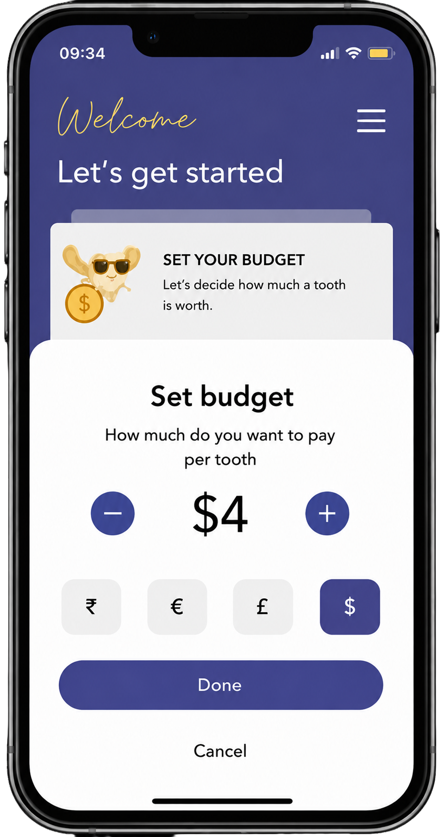 Tooth Tycoon app screen