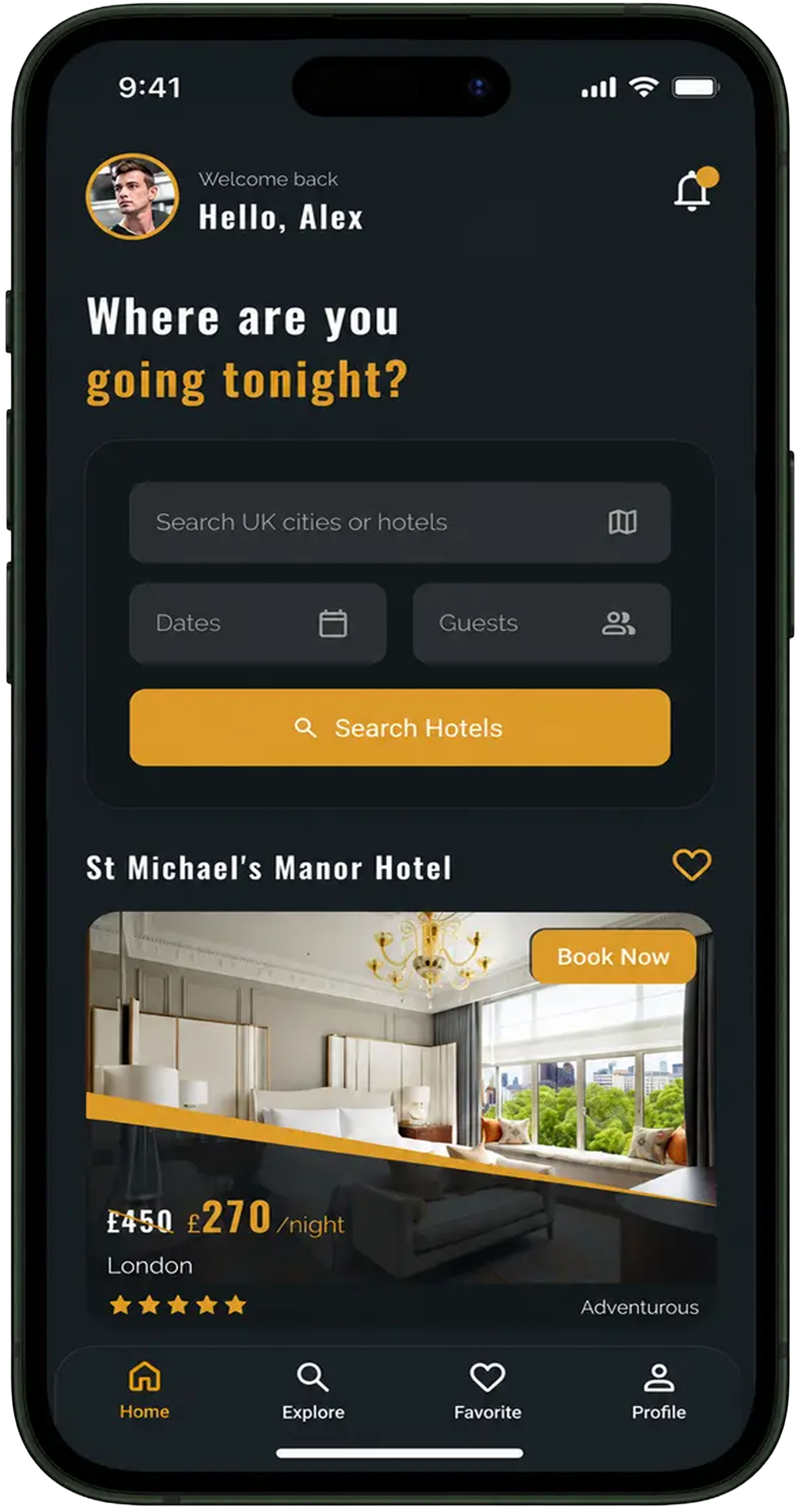 Last Night Rooms app screenshot